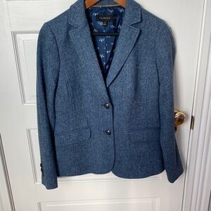 Talbots Classic Blue Tweed Blazer